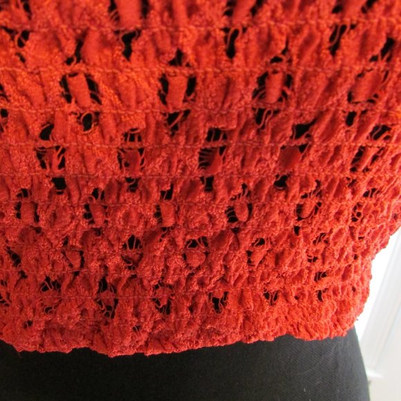 Anemone Orange Spice Bralette. Adorable crisscross back, elastic midriff. Sz XL. - Picture 5 of 6